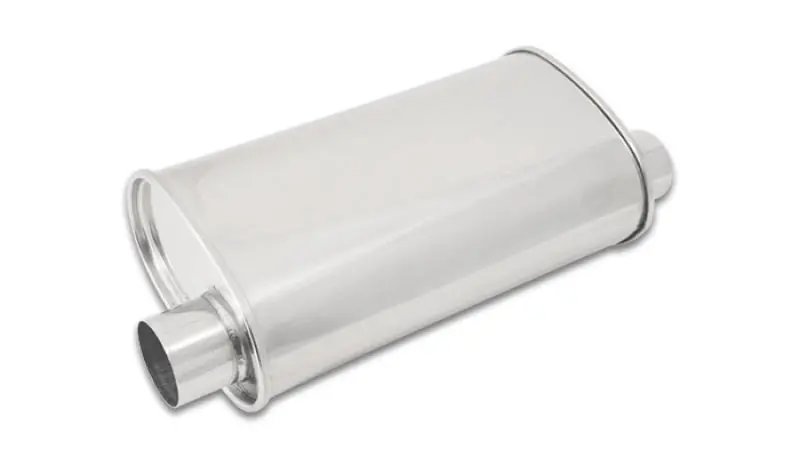 Vibrant StreetPower Oval Muffler 5in x 9in x 15in 2.5in inlet outlet (Offset Offset Same Side)