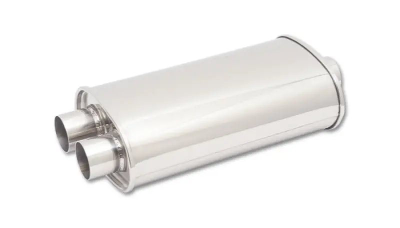 Vibrant StreetPower Oval Muffler 5in x 9in x 15in 3in inlet Dual Outlet (Center Dual Out)