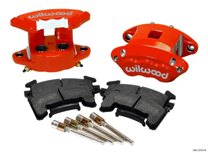 Wilwood D154 Rear Caliper Kit Red 1.12 1.12in Piston 1.04in Rotor