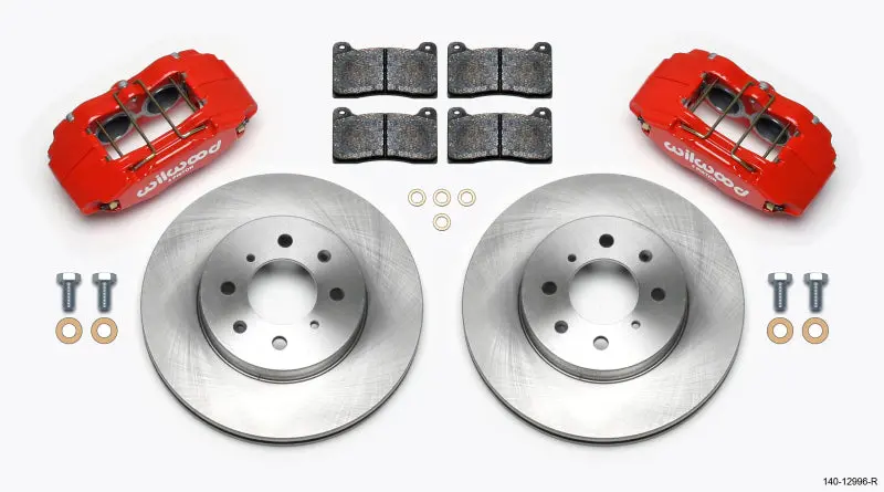 Wilwood DPHA Front Caliper & Rotor Kit Red Honda Acura w 262mm OE Rotor