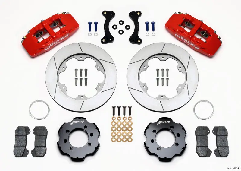 Wilwood Dynapro 6 Front Hat Kit 11.00in GT Rotor Red 95 05 Miata