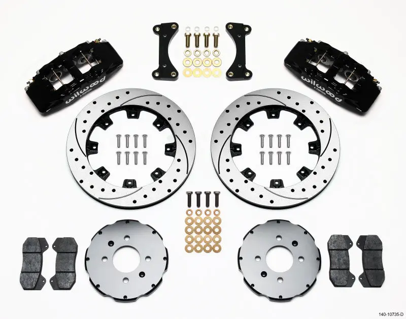 Wilwood Dynapro 6 Front Hat Kit 12.19in Drilled 94 01 Honda Acura w 262mm Disc