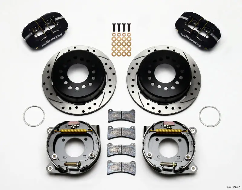 Wilwood Dynapro Low Profile 11.00in P Brake Kit Drilled Chevy 12 Bolt 2.75in Off w C Clips