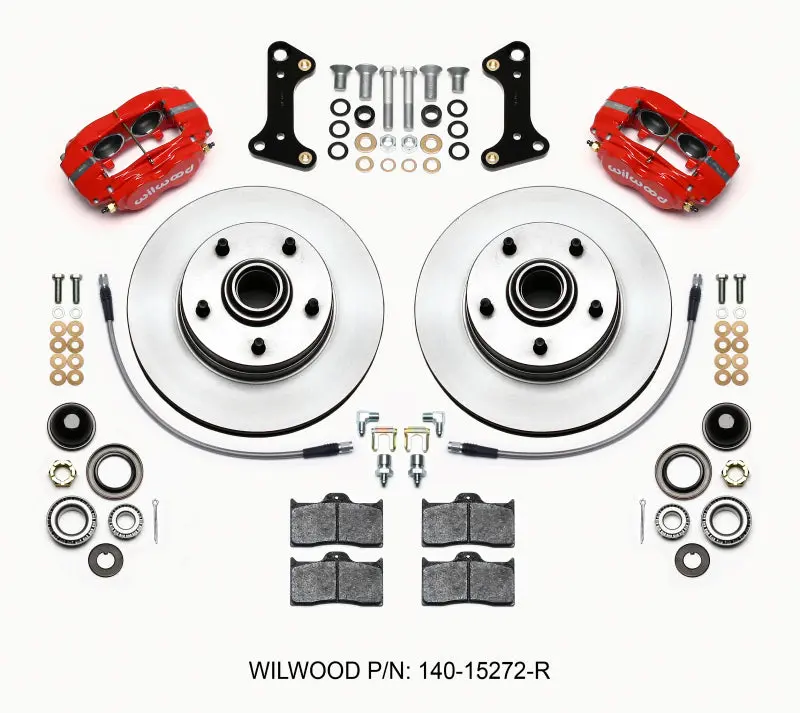 Wilwood Forged Dynalite M Front Kit 11.00in 1 PC Rotor&Hub Red 67 69 Camaro 64 72 Nova Chevelle