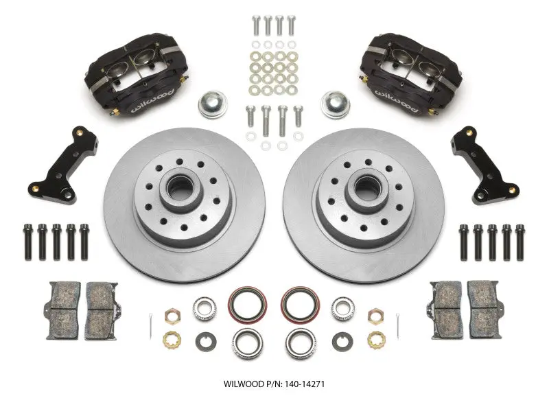 Wilwood Forged Dynalite Front Kit 11.03in 1 PC Rotor&Hub 74 80 Pinto Mustang II Disc Spindle only