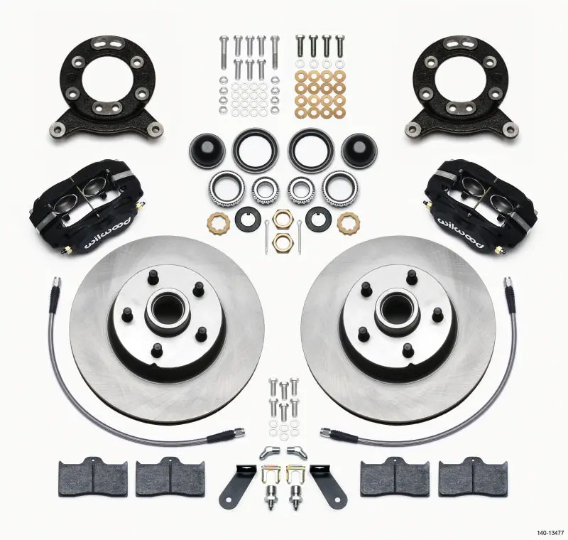 Wilwood Forged Dynalite M Front Kit 11.30in 1 PC Rotor&Hub 1970 1973 Mustang Disc & Drum Spindle