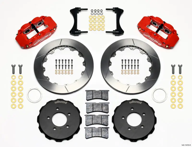 Wilwood Narrow Superlite 6R Front Hat Kit 12.88in Red 2006 Up Civic CRZ
