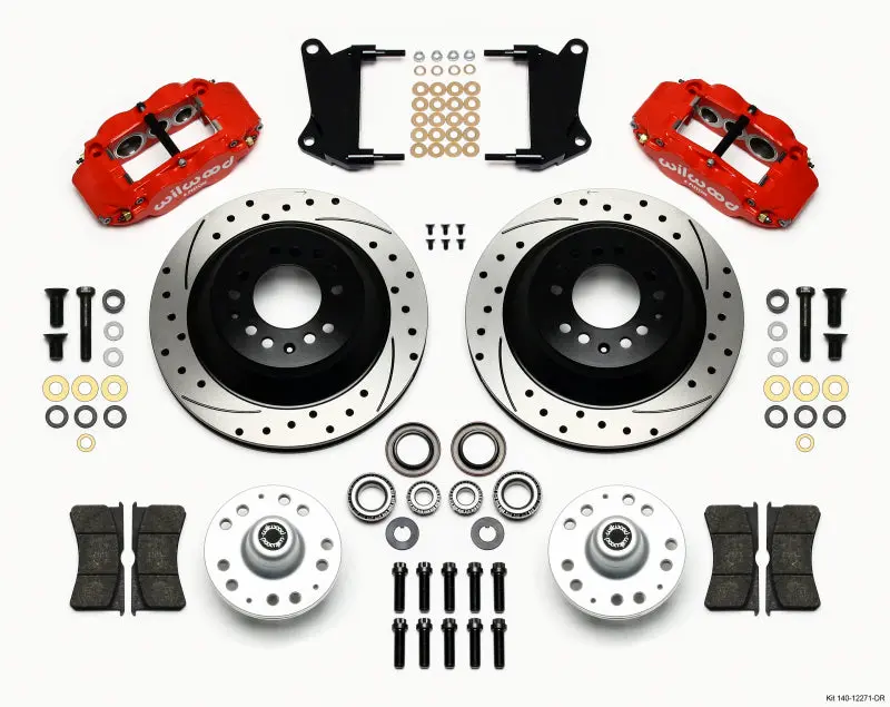 Wilwood Narrow Superlite 6R Front Hub & 1PC Rtr Kit 12.88in Dril Red 67 69 Camaro 64 72 Nova