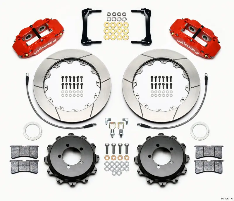 Wilwood Narrow Superlite 4R Rear Kit 12.88in Red 2012 Up Toyota Scion FRS w Lines