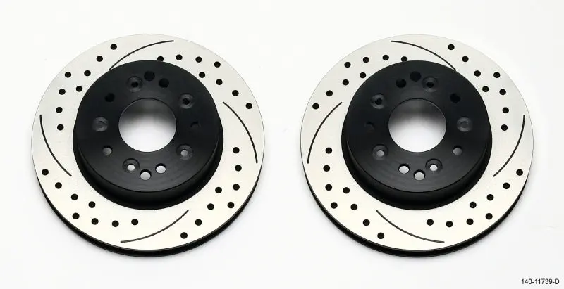 Wilwood Rotor Kit Rear Drilled 65 82 Corvette C2 C3 (1Pc Rotors)