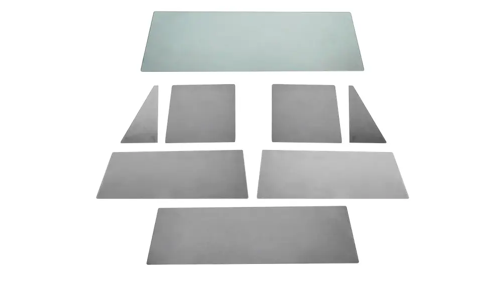 All-inclusive Glass Kit 1966-77 Ford Broncos w/Full Hard Top, OE Quality, Tinted