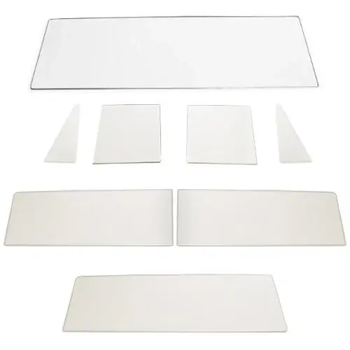 Complete Glass Kit 1966-77 Ford Bronco w/Full Hard Top, OE Quality, Crystal