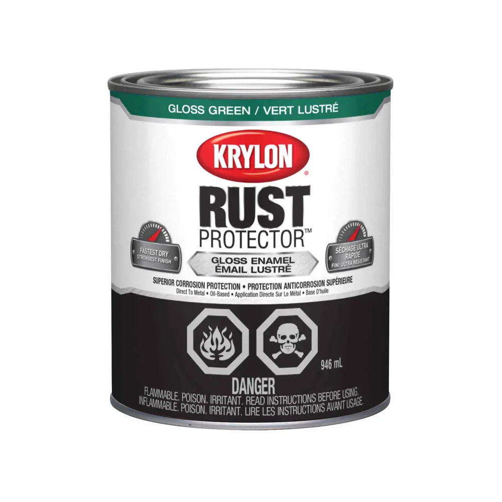 Krylon Rust Protector Brush On Enamel Gloss Sage, 946 ml