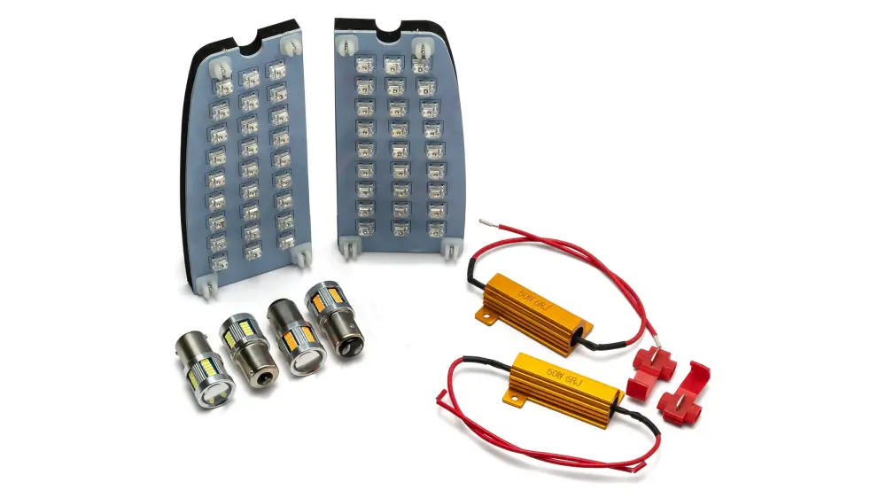 LED Exterior Airy Kit w/Board Style Tail Lights, 1967-69 Ford Bronco Fog Light Upgrade