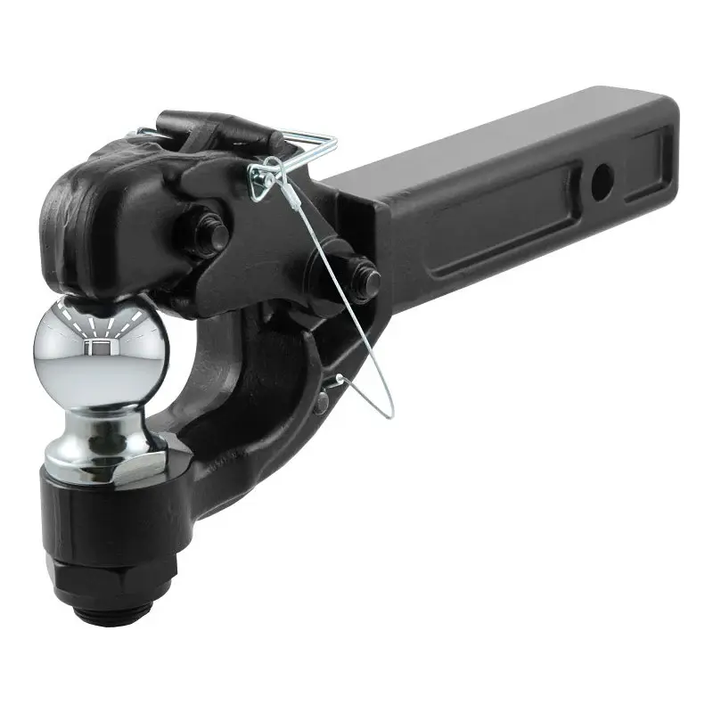 Curt 48007 Ball and Pintle Combination, 10,000 lb, 16,000 lb Working Load, Powder-Coated, 2 Dia Eye