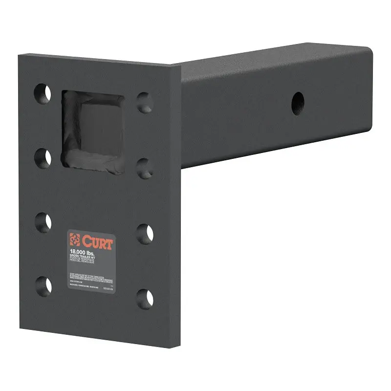 Curt 48329 Adjustable Pintle Mount, 18,000 lb, 5 W, 7 H, Alloy, Powder-Coated