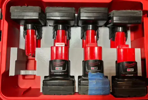 Industrial Packout Insert M12 Spacious Format Battery Rack (MLBR)