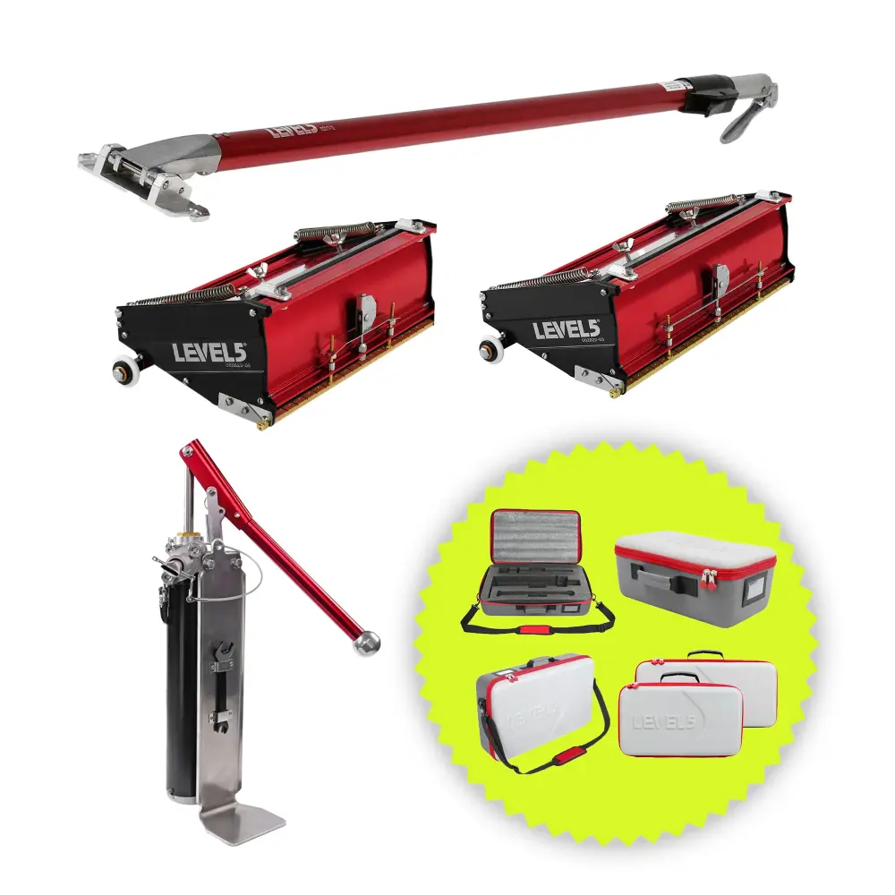 Level 5 L5T Flat Box Combo Extension Handle and Bonus Tool Cases 4-605