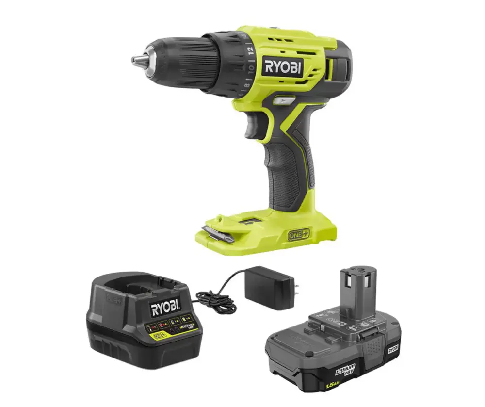 Ryobi 18-Volt ONE+ Lithium-Ion Cordless 1/2 . Drill Driver Kit (P215K) Damaged Box