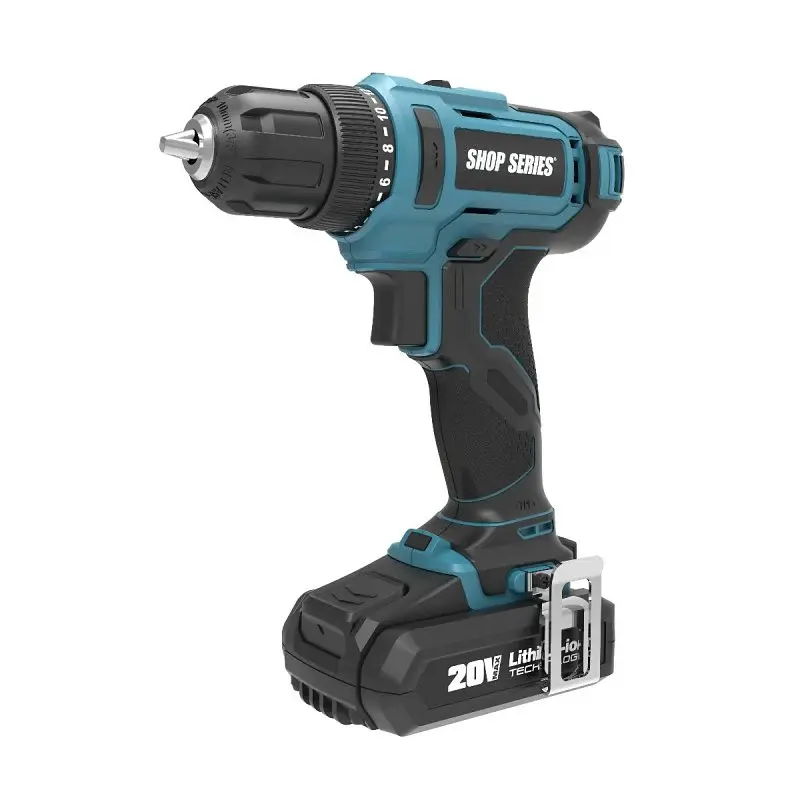 ShopSeries SS2388K Drill/Driver Project Kit, Battery Included, 20 V, 2 Ah, 3/8 Chuck