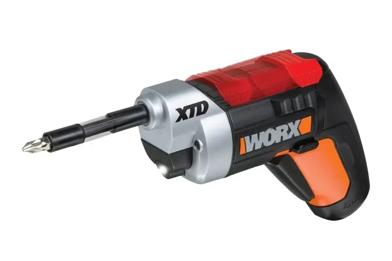 Worx WX252L XTD Xtended Reach Driver, Battery Included, 4 V, 1.5 Ah, 1/4 Chuck, Hex Chuck