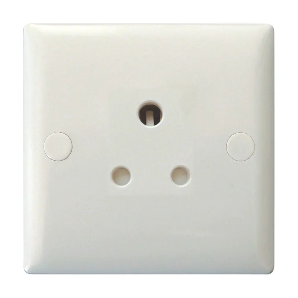 Varilight XORP5AW Value Polar Chalk 1-Gang 5A Round Pin Plug Socket