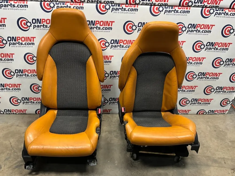 2006 Nissan Z33 350Z Convertible Burnt Amber Leather Net Seats OEM 23BJJE9