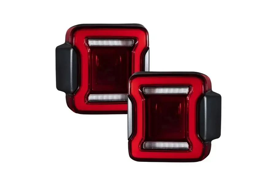 2018-26 Jeep Wrangler JL Form Lighting LED Tail Lights, Ruby - Pair