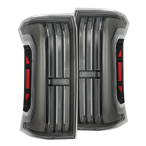 2024-25 Toyota Tacoma Alpharex NOVA-Series Prismatic LED Tail Lights - Ebony