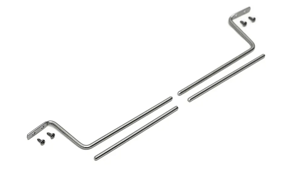 Polished Stainless Visor Rods Electric Wipers, 1969-77 Ford Bronco