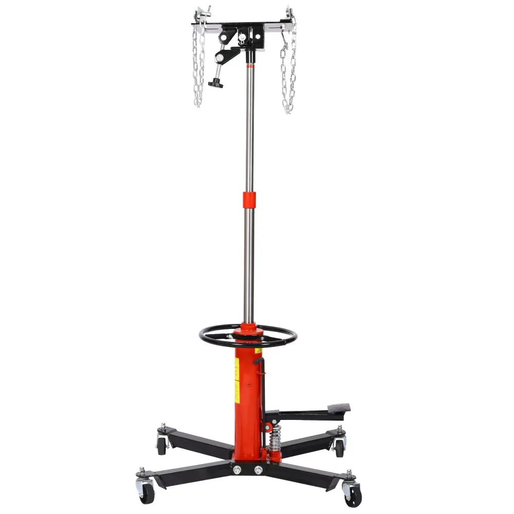 Hydraulic 2 Stage Transmission Jack, Spin - Red