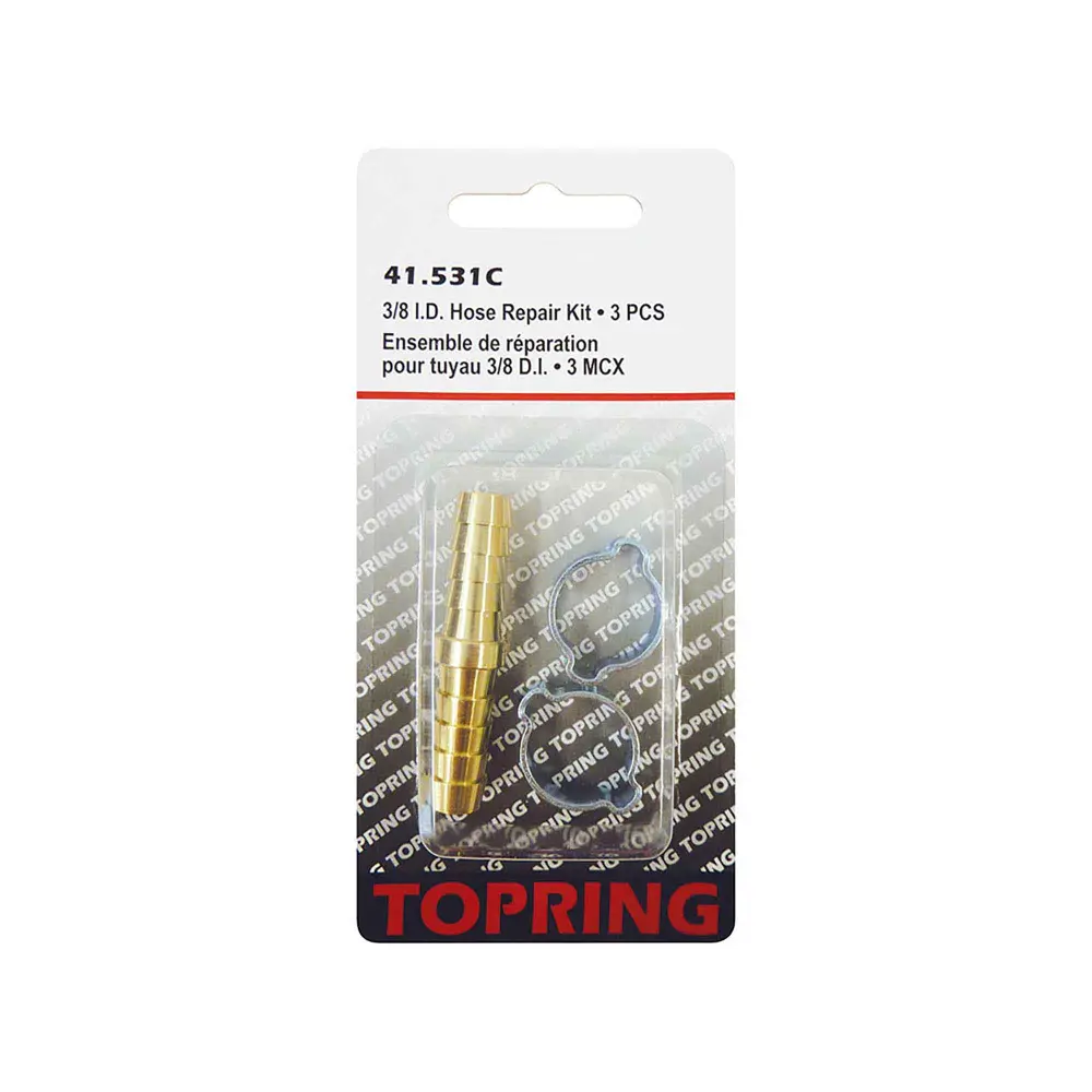 Hose Repair Kit, 3/8 I.D. (3 Pieces) Clamps Included