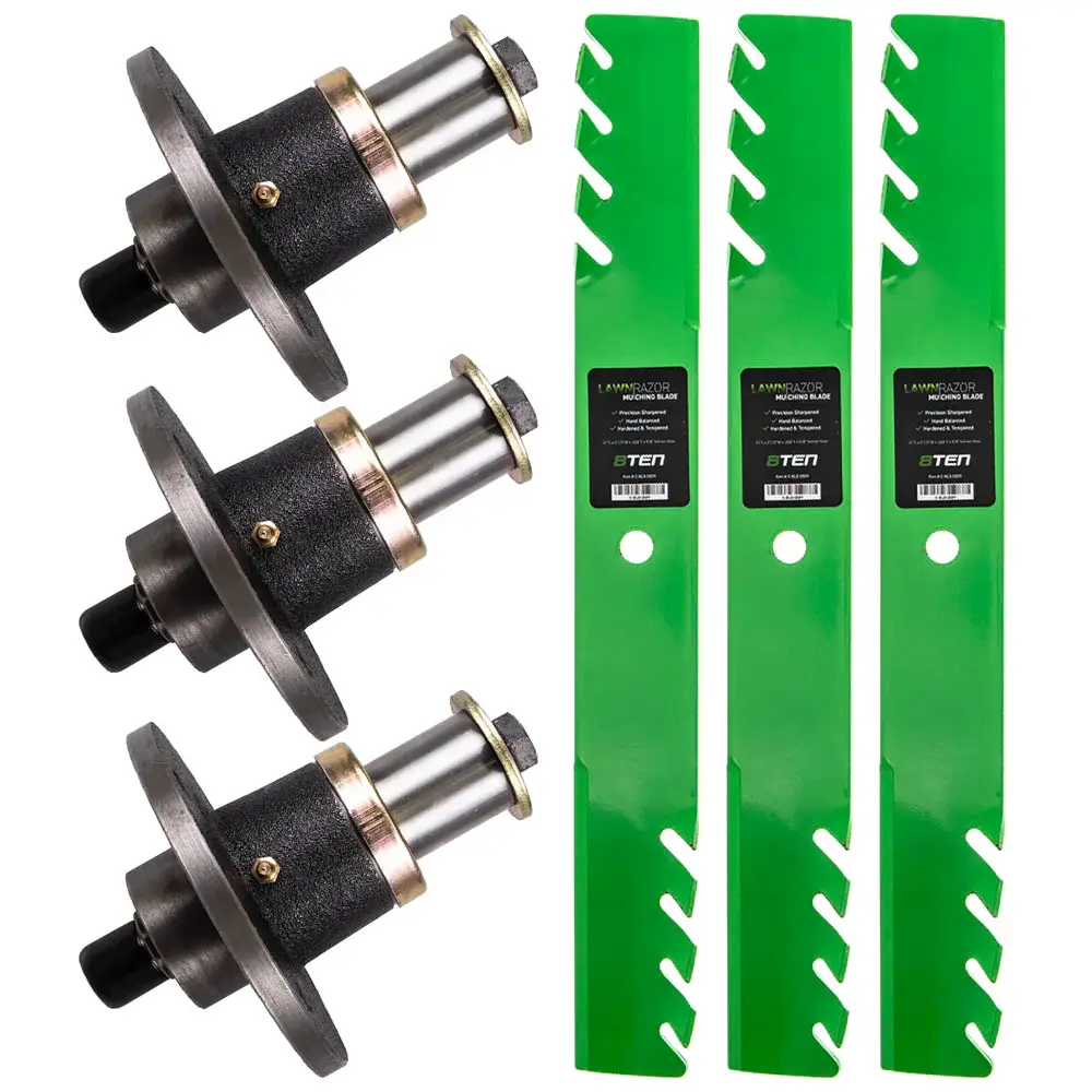 Spindles & Toothed Mulching Blade Kit Husqvarna Schiller Gravely MK1002055