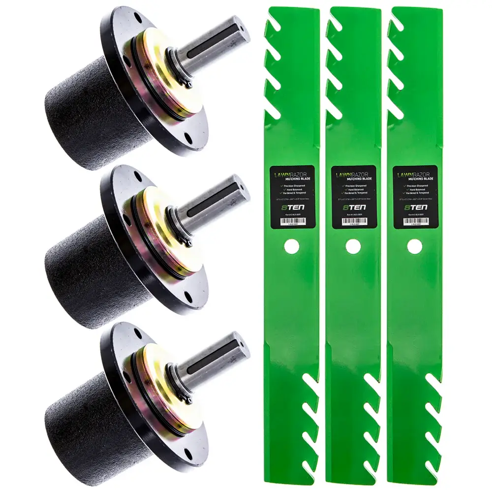 Spindles & Toothed Mulching Blade Kit Husqvarna Schiller Fantastic Dane MK1002056