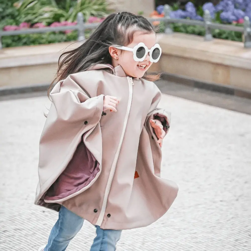 3--1 Mid-season Car Seat Cover / Poncho - Plum