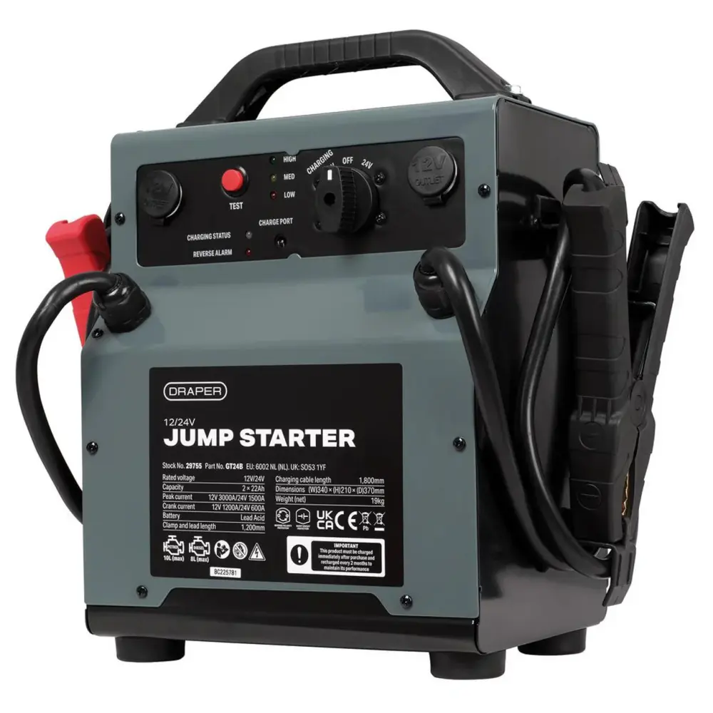 Draper 12/24V Jump Starter (29755) | Fast Charging
