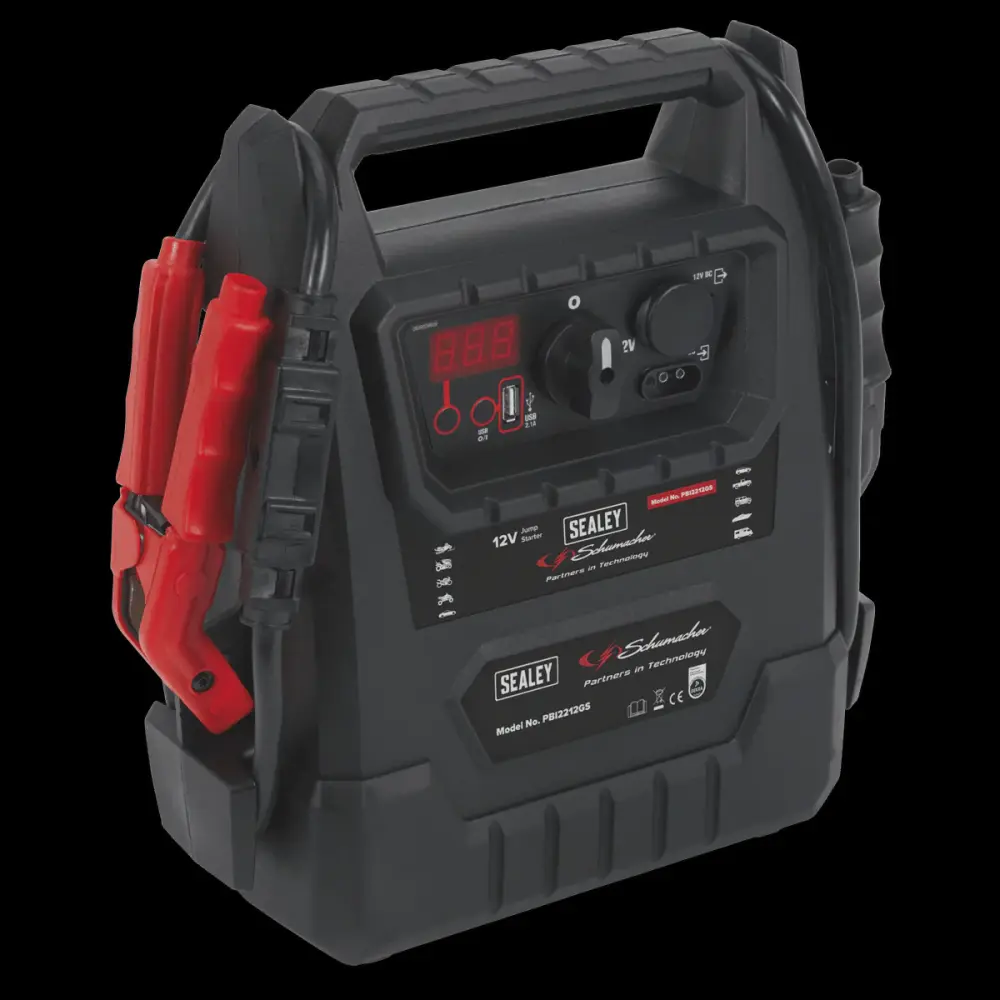 Smart Battery Charger Sealey PBI2212GS Schumacher® RoadStart® Emergency Jump Starter 12V 2300 Peak Amps - DEKRA Sanctioned
