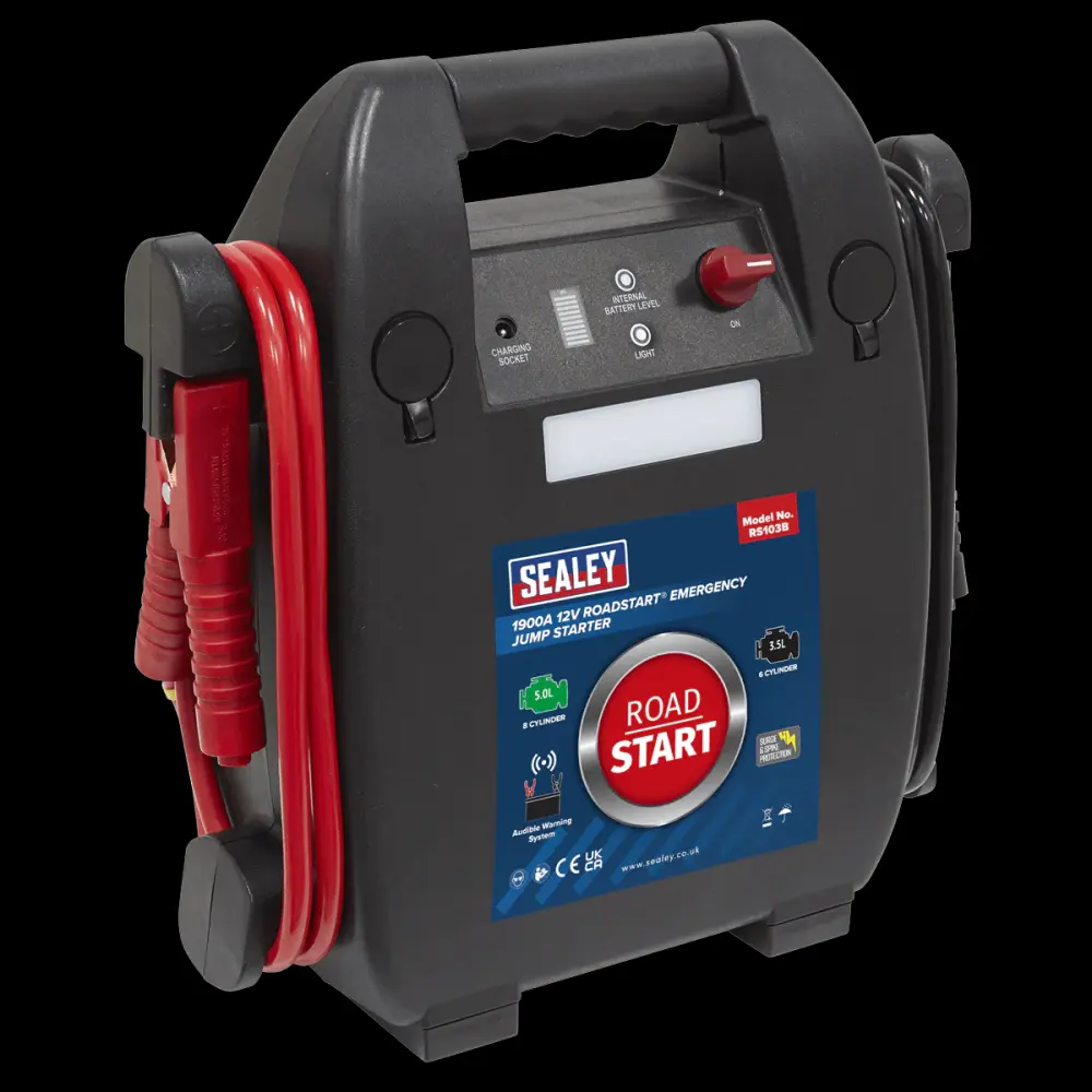 Trickle Battery Maintainer Sealey RS103B RoadStart® Emergency Jump Starter 12V 5L 8-Cylinder