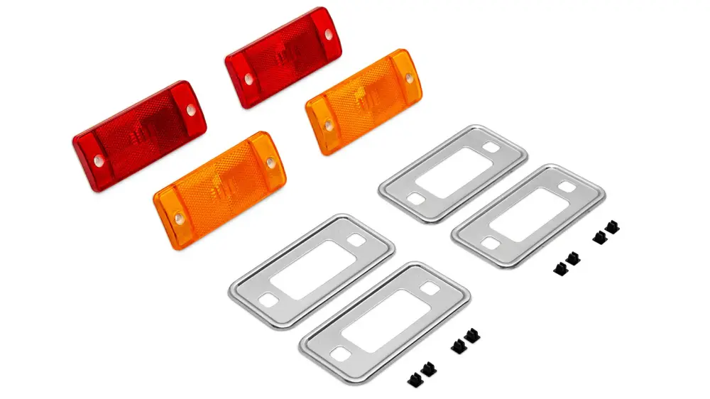 Marker Lens & Bezel Kit, 1970-77 Ford Bronco