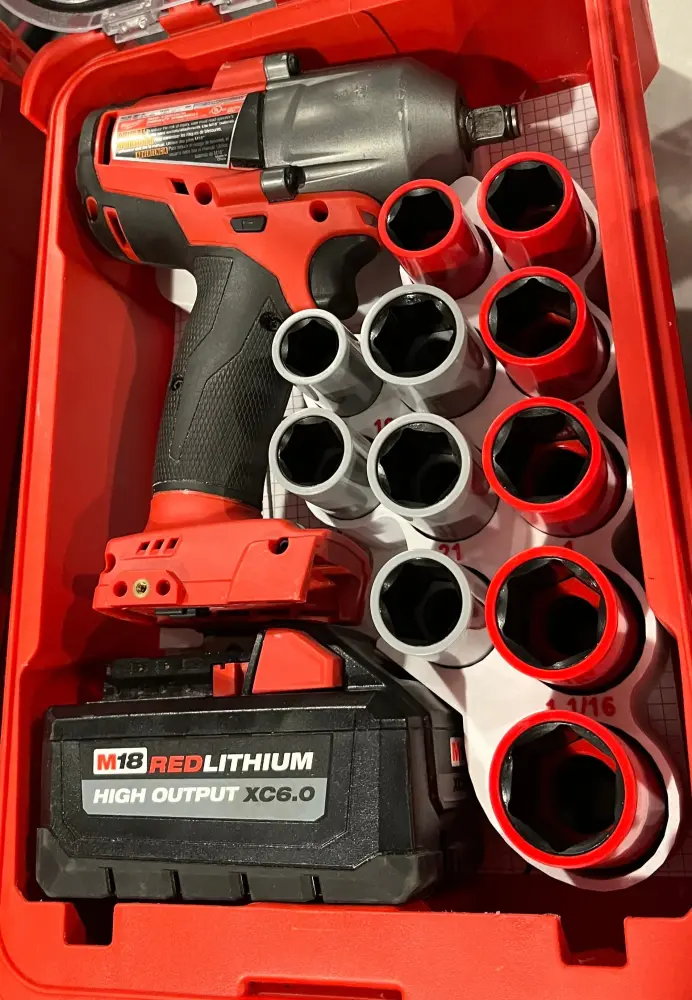 Packout Insert M18 1/2" Mid-Torque Impact Wrench and Lug Nut Sockets (HWASH-2861)