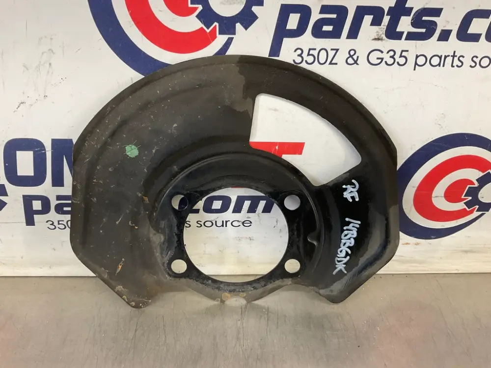 2003 Nissan 350Z Passenger Right Front Brake Dust Cover Baffle Plate OEM 14BBGDK