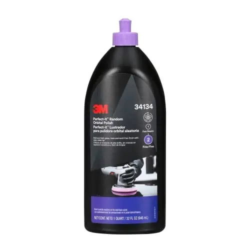 3M Perfect-It Random Orbital Polish, 34134, 1 Quart, Instant Cutting Polisher Automotive Buffing & Polishing, High-Gloss F...