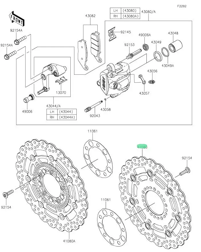 Kawasaki Bromsskiva Fram Versys 650
