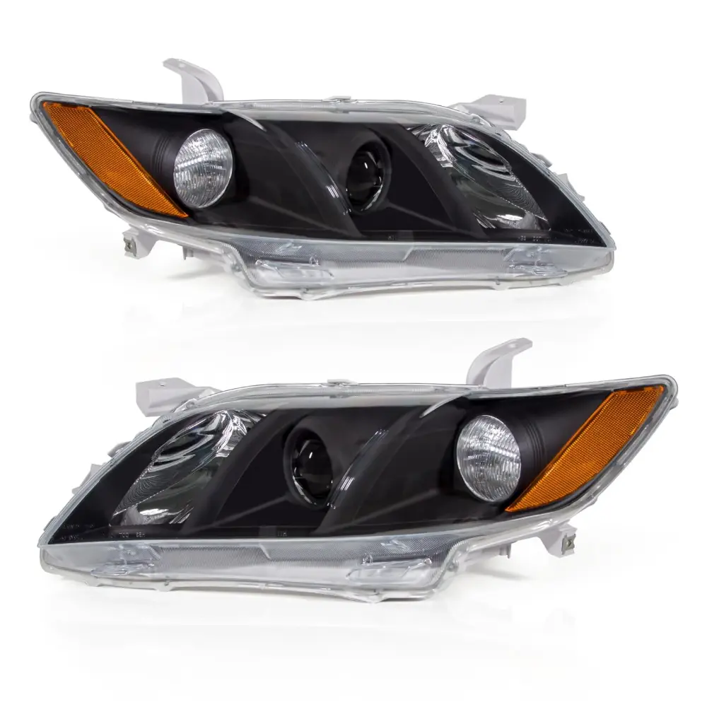 Headlight Assembly 2007 2008 2009 Camry Jet-black Pair (Model H6054)