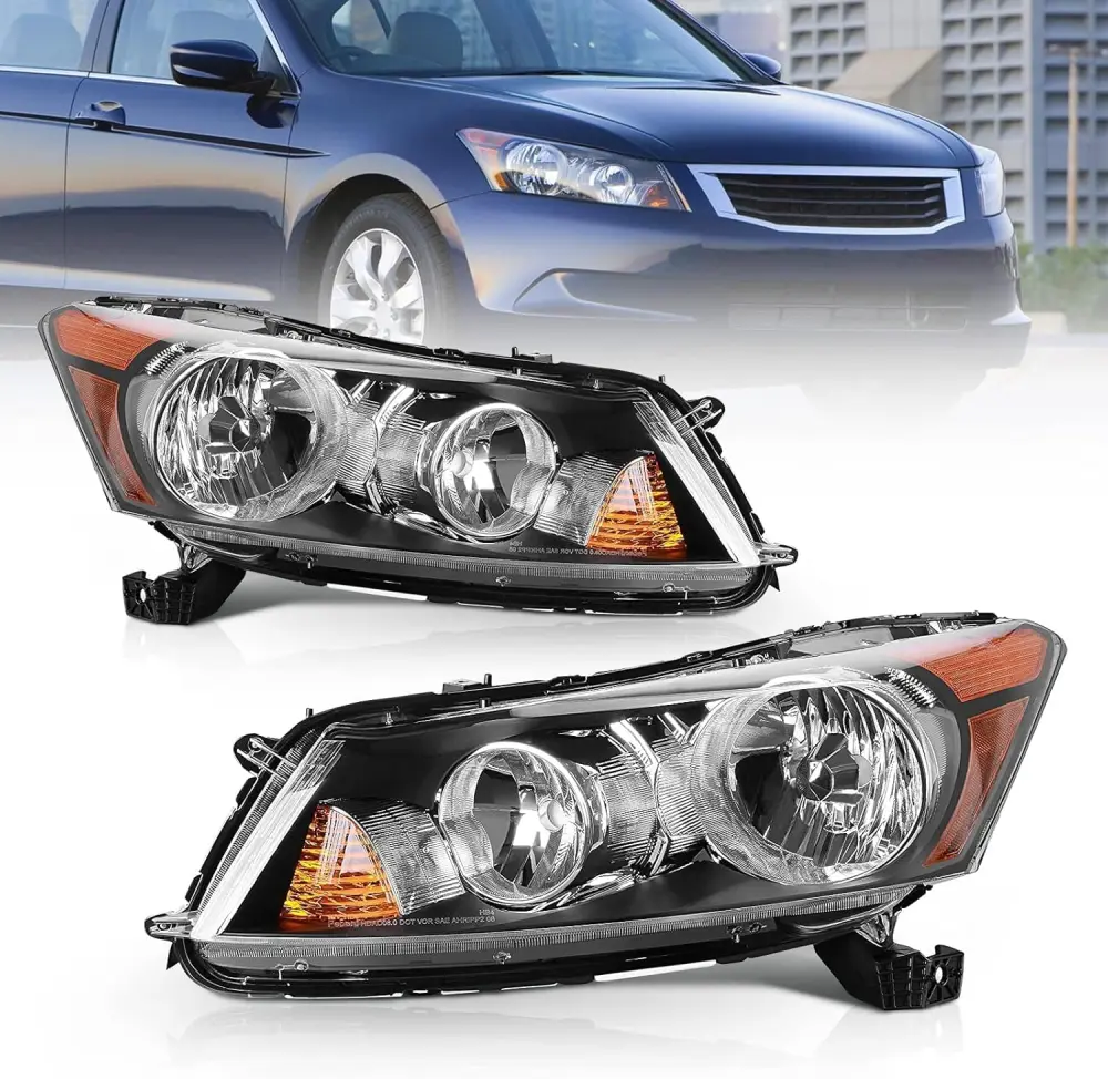 Headlight Assembly 2008-2012 Honda Accord 4dr Sedan Pair