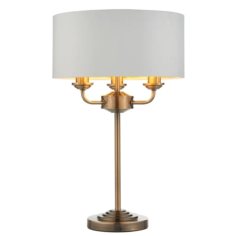 Highclere 3 Table Lamp - Antique Warm alloy