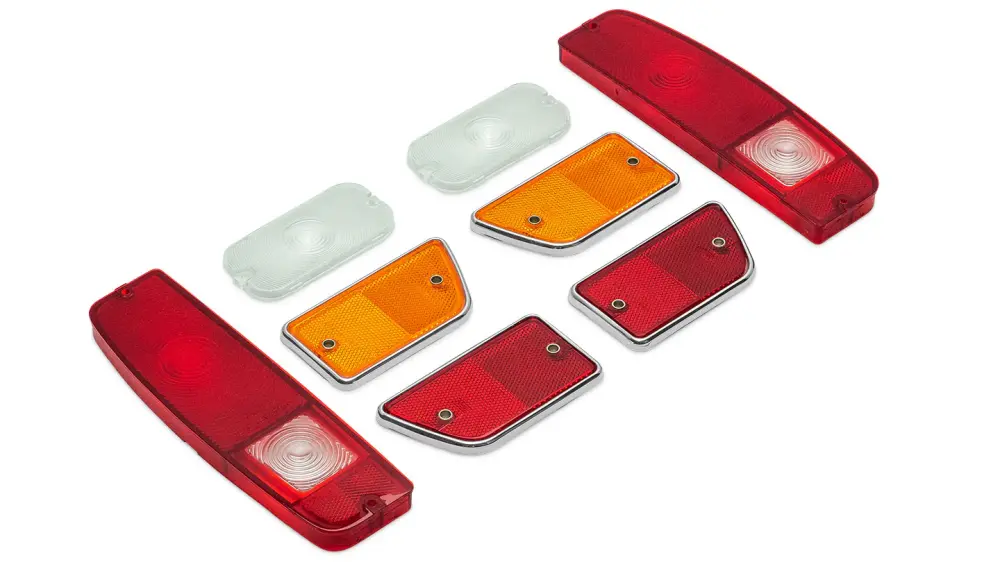 Outer Lens Kit - Taillights, Side Reflectors, Turn Signals, 1968 Ford Bronco