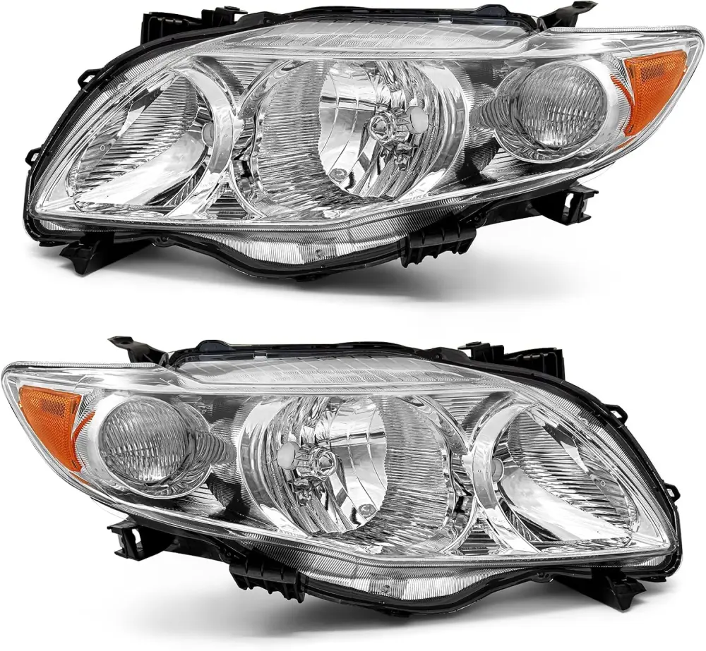 Projector Beam Headlight Assembly 2009 2010 Toyota Corolla Pair