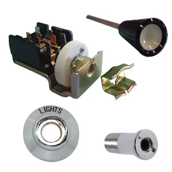 Smoke Tint Headlight Switch Assembly, 1966-67 Bronco