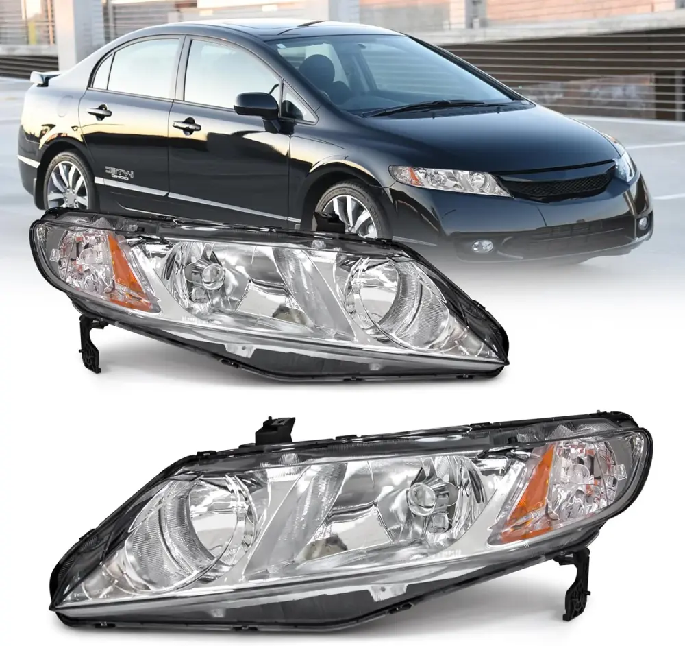 TopAutoGear Headlight Assembly 2006-2011 Honda Civic 4-Door Sedan